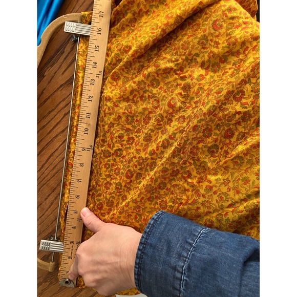 Mexicali Blues Silk Wrap Skirt Size XL Floral Print Bohemian Layered Maxi India - Picture 9 of 10